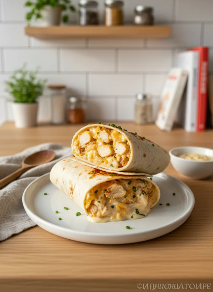 Schnelle Käse Knoblauch Hähnchen Wraps Rezept – Knusprig Lecker in 25 Minuten
