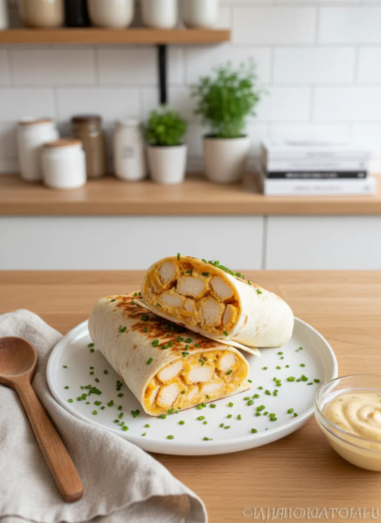 Schnelle Käse Knoblauch Hähnchen Wraps Rezept – Knusprig Lecker in 25 Minuten