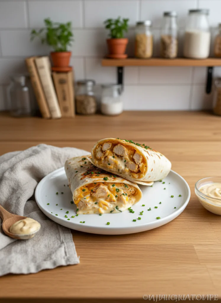 Schnelle Käse Knoblauch Hähnchen Wraps Rezept – Knusprig Lecker in 25 Minuten