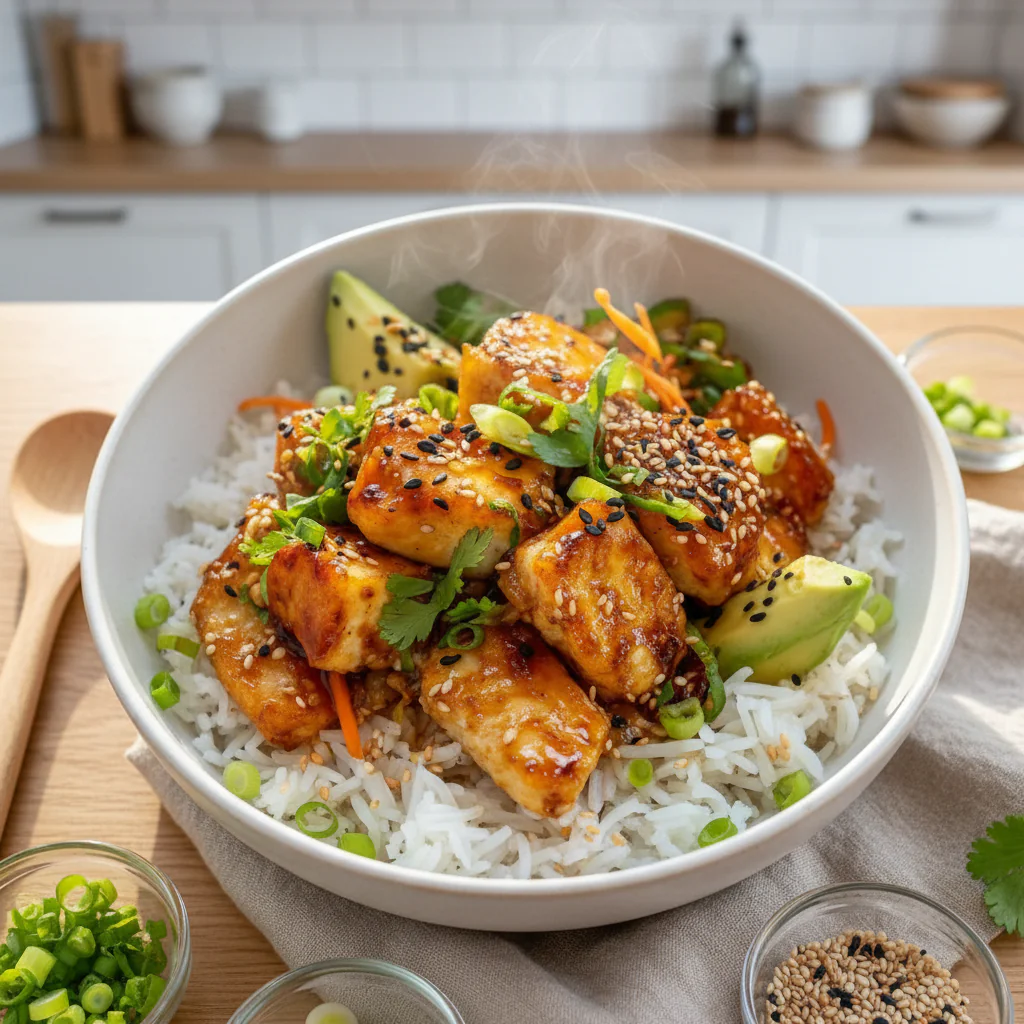 Sesam Hähnchen einfach Rezept für Abendessen