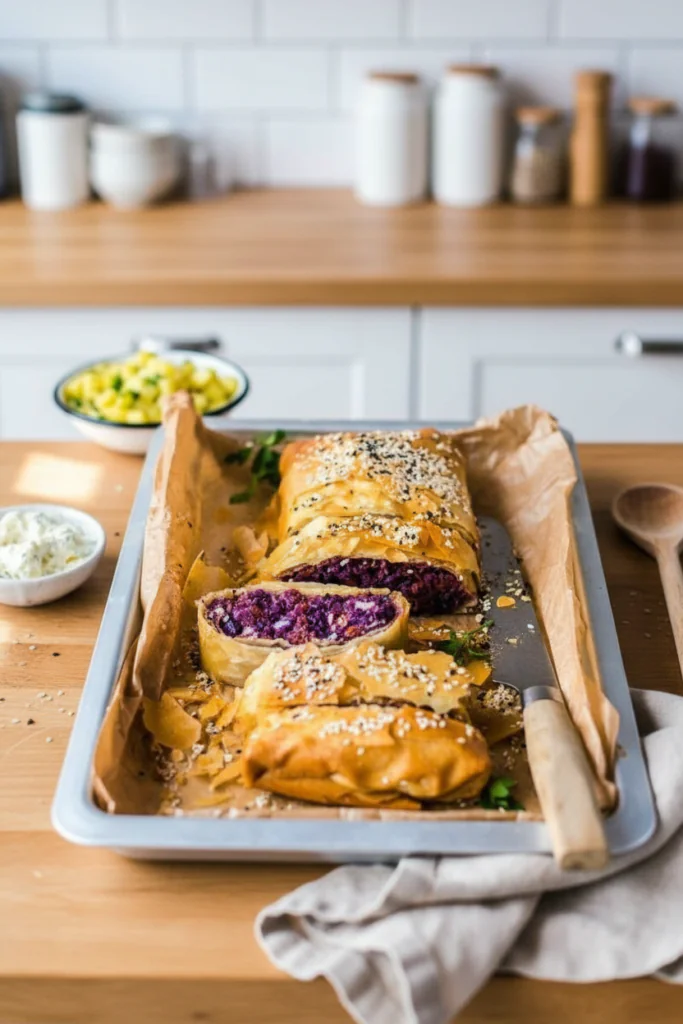 Vegetarischer Rotkohlstrudel Rezept – Herzhafter Strudel Einfach Gemacht