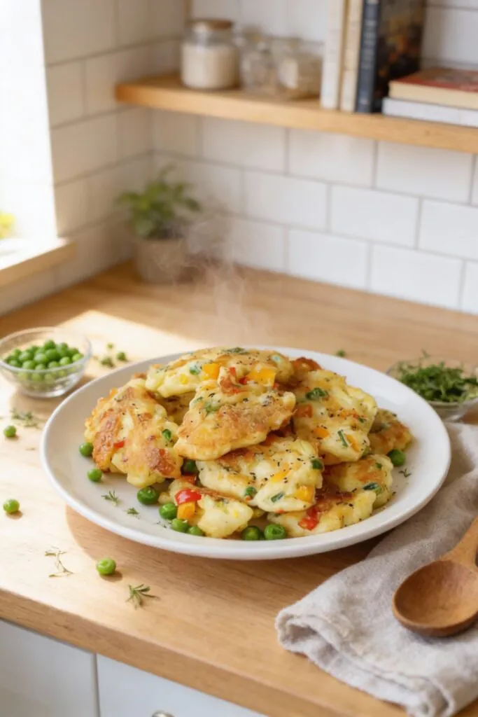 Gemüseschmarrn mit Kräuterdip Rezept