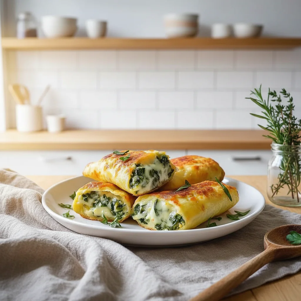 Kartoffeltaschen mit Spinat Frischkäse