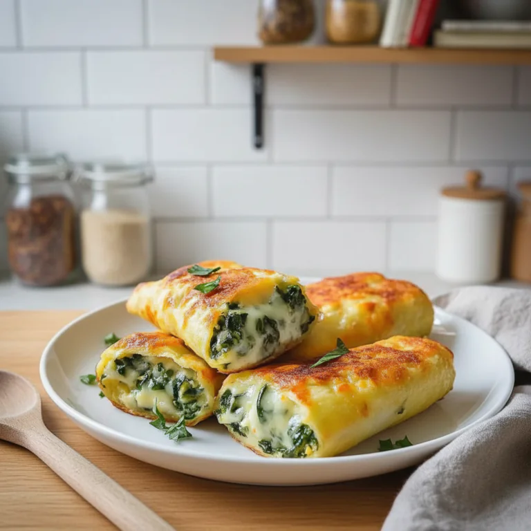 Kartoffeltaschen mit Spinat Frischkäse