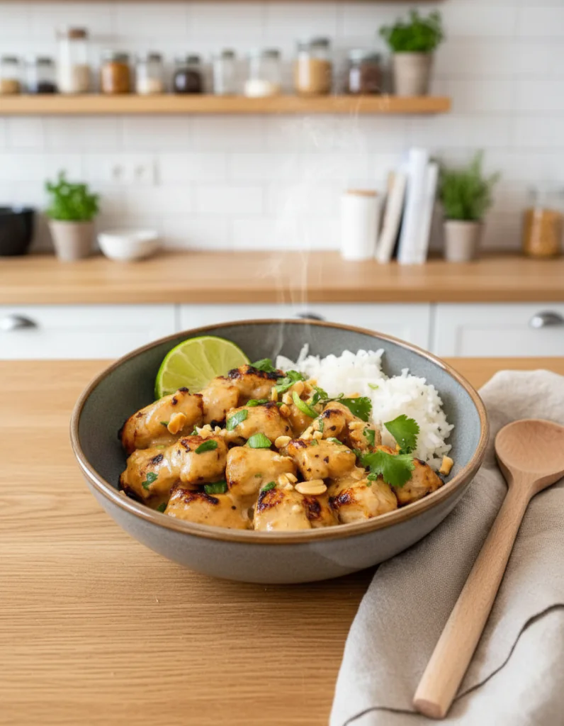 Thailändisches Erdnuss-Hähnchen