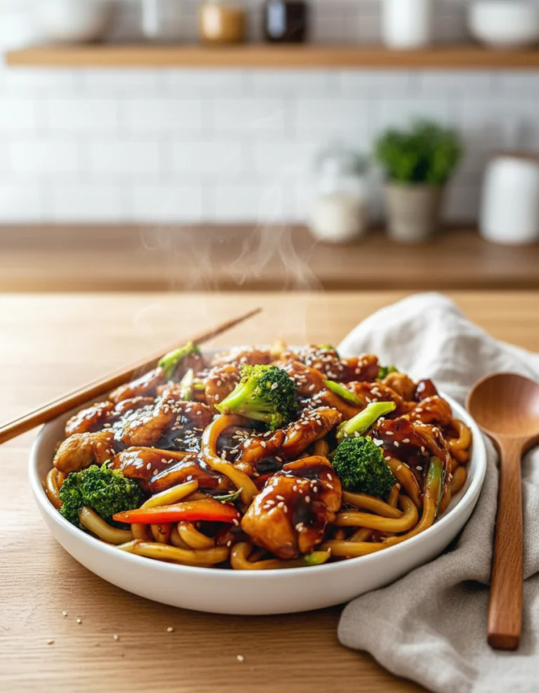 Hähnchen Teriyaki Nudeln
