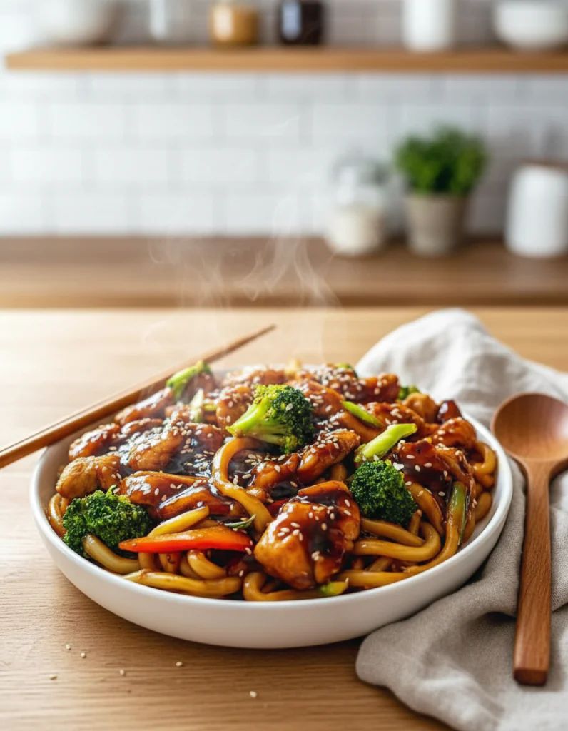 Hähnchen Teriyaki Nudeln