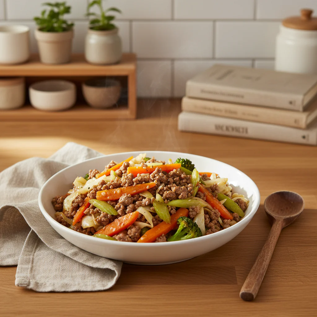 Würzige Chinakohl-Rinderhack-Pfanne rezept