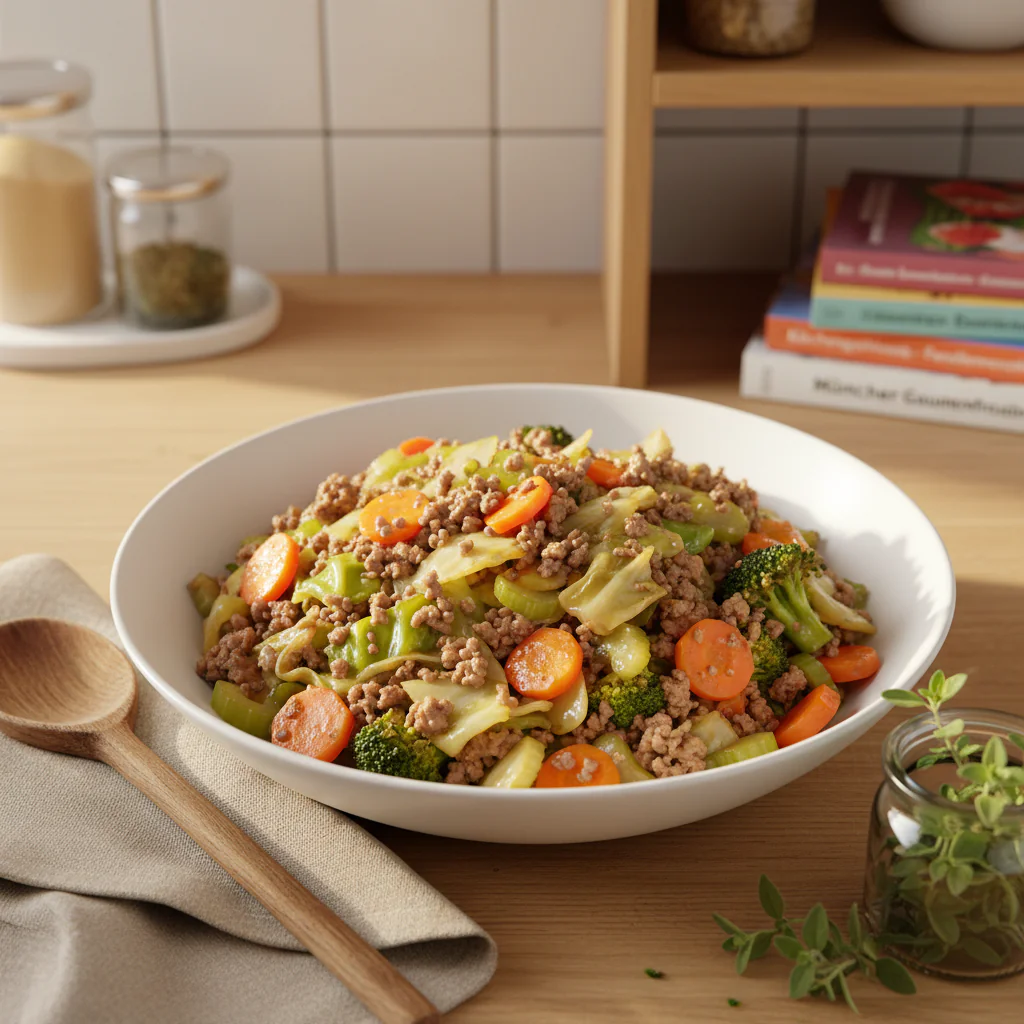 Würzige Chinakohl-Rinderhack-Pfanne