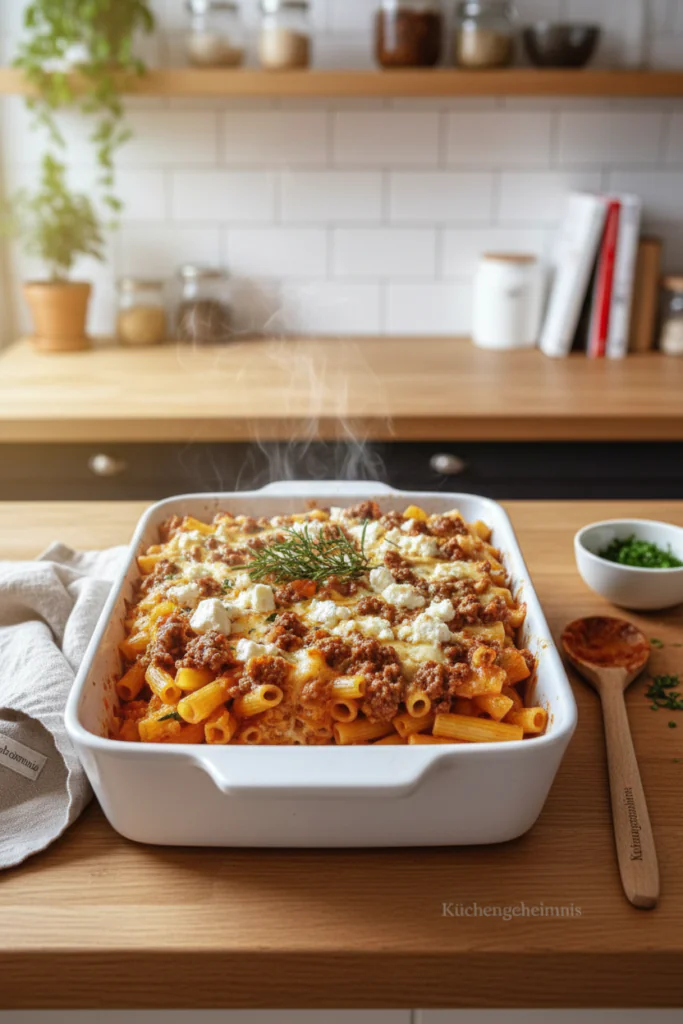 Griechischer Nudel Auflauf