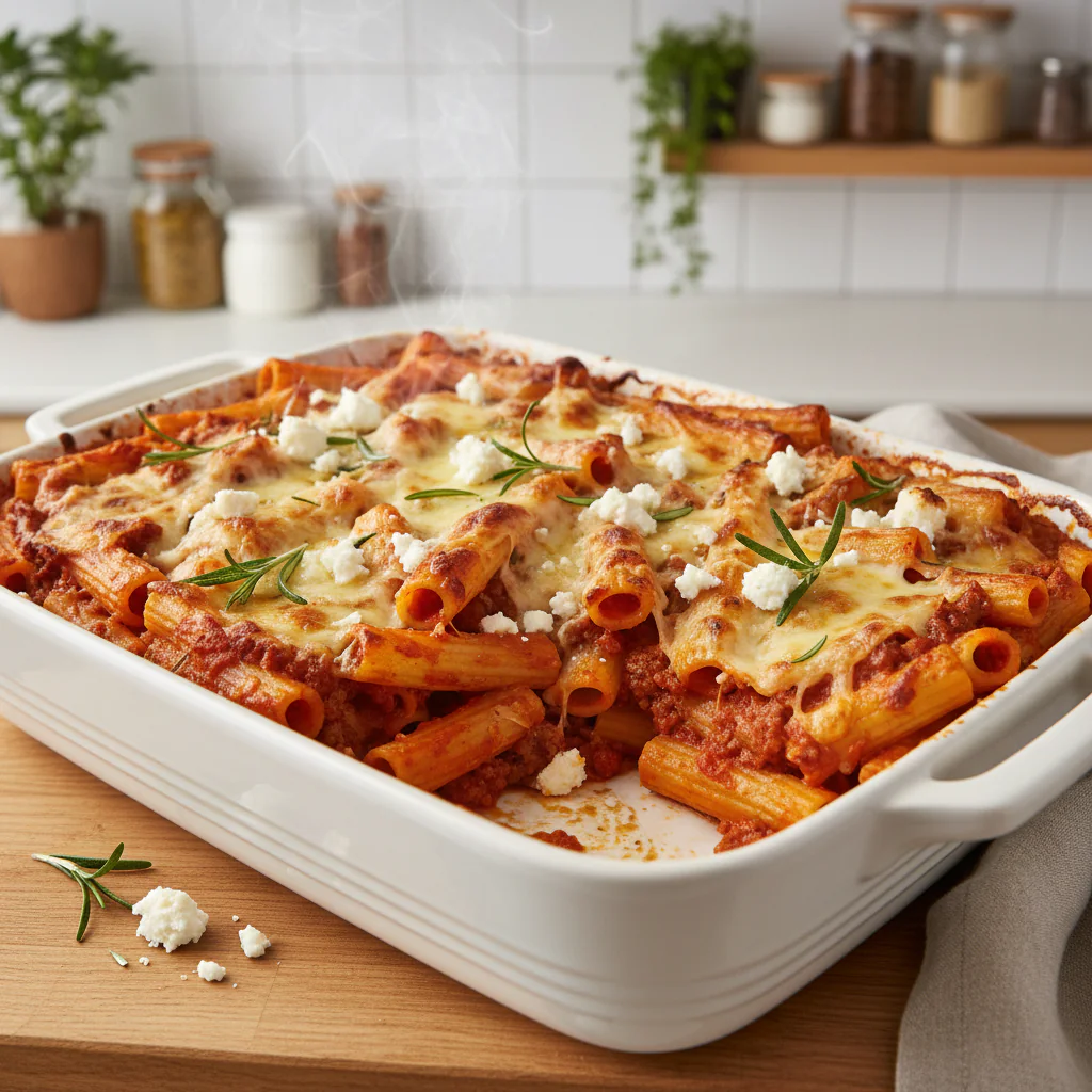 Griechischer Nudel Auflauf