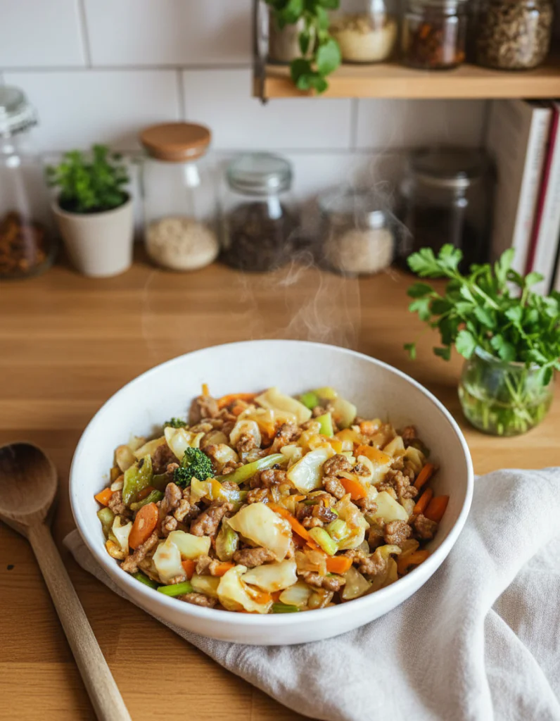 Würzige Chinakohl Rinderhack Pfanne Rezept