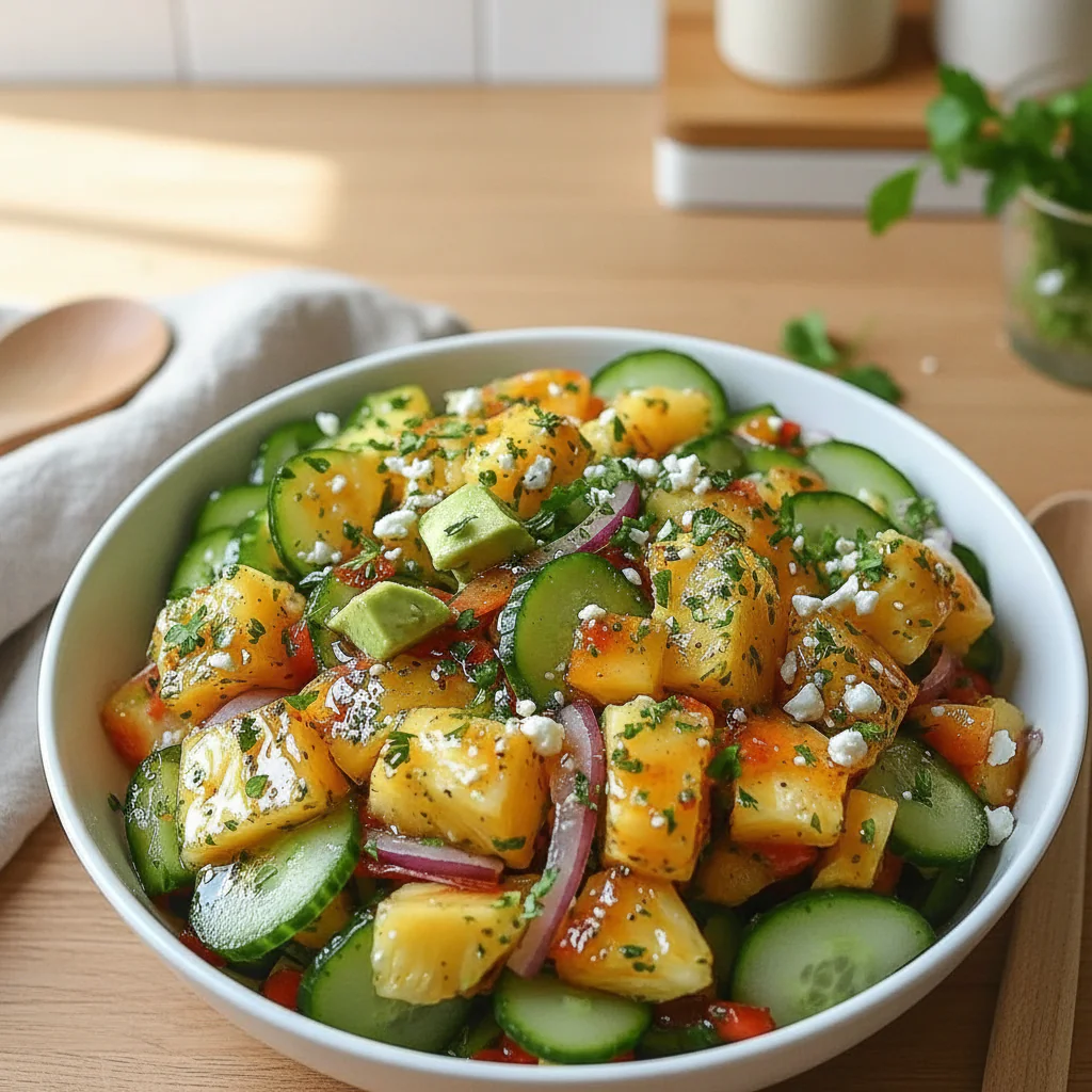 Ananas Gurken Salat Rezept – Tropisch Erfrischend & Schnell Gemacht