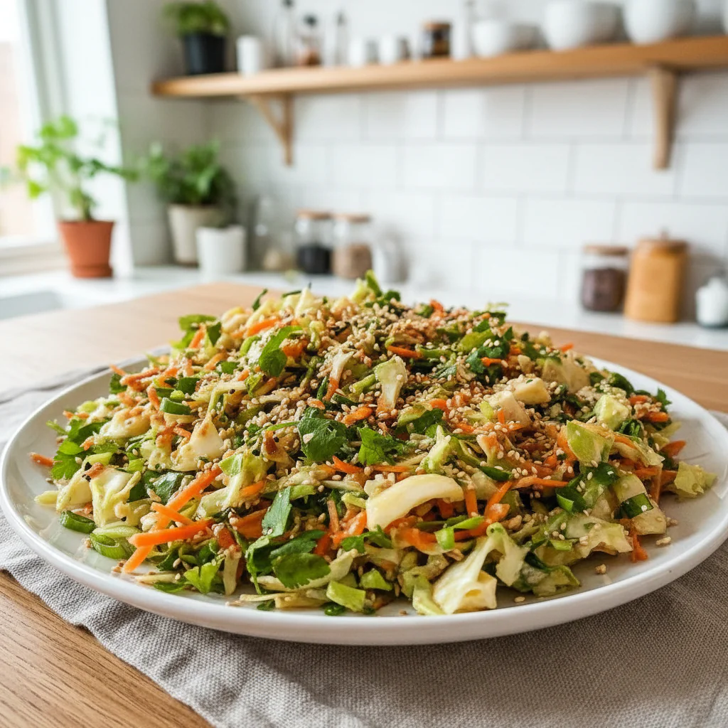 Asiatischer Chinakohl Salat mit Sesam Dressing – Einfach & Knackig