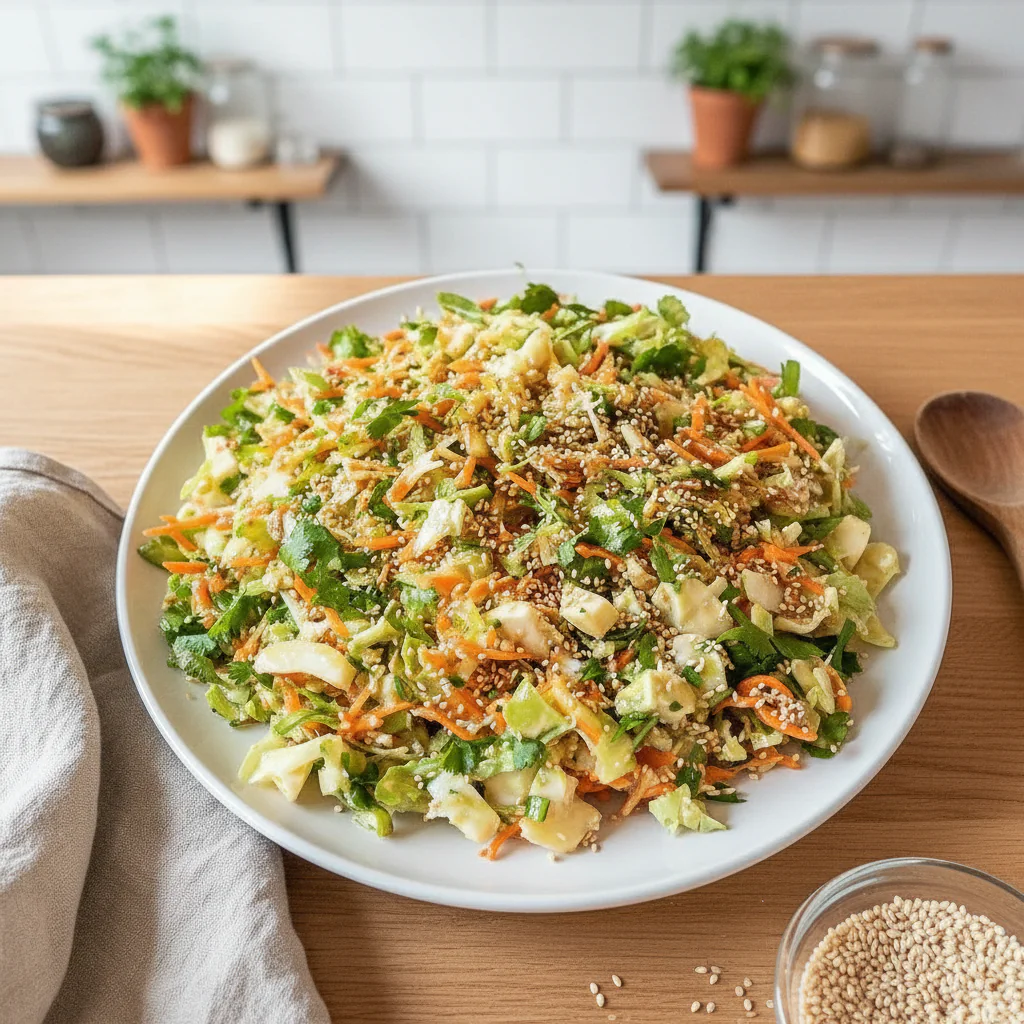 Asiatischer Chinakohl Salat mit Sesam Dressing – Einfach & Knackig