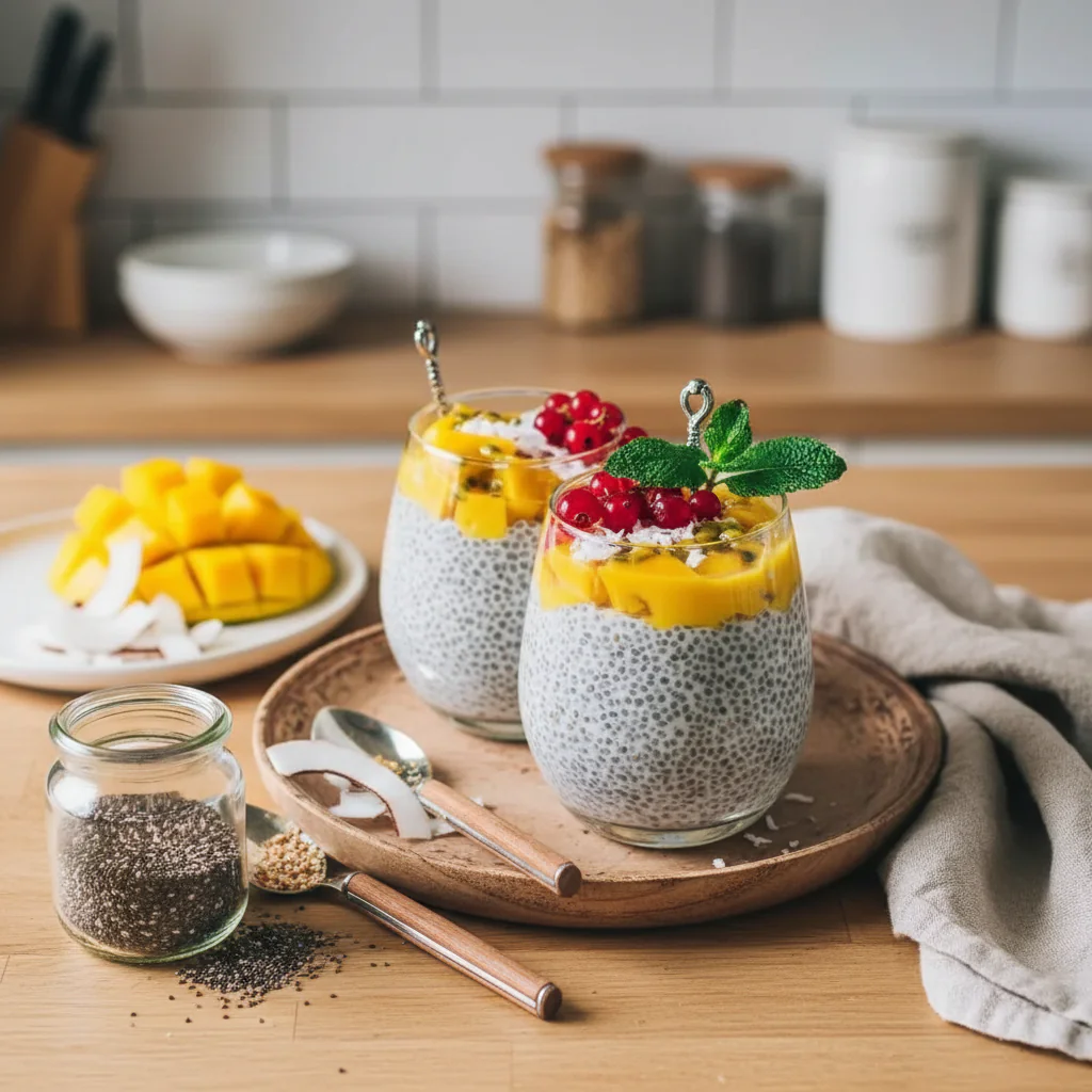 Chia Pudding mit Kokosmilch und Mango Rezept – Einfach, Gesund & Erfrischend Lecker