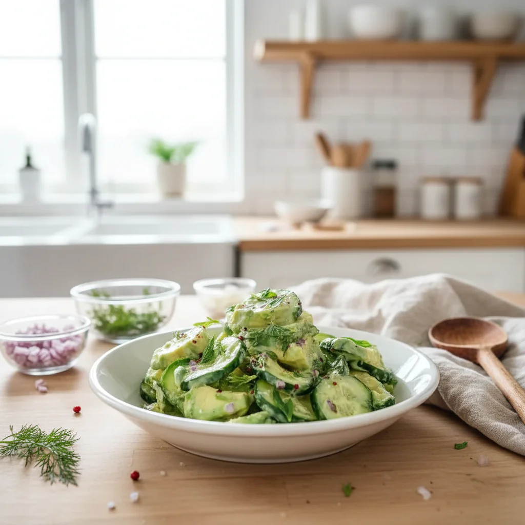 Cremiger Gurken-Avocado-Salat Rezept – Einfach & Erfrischend in 10 Minuten
