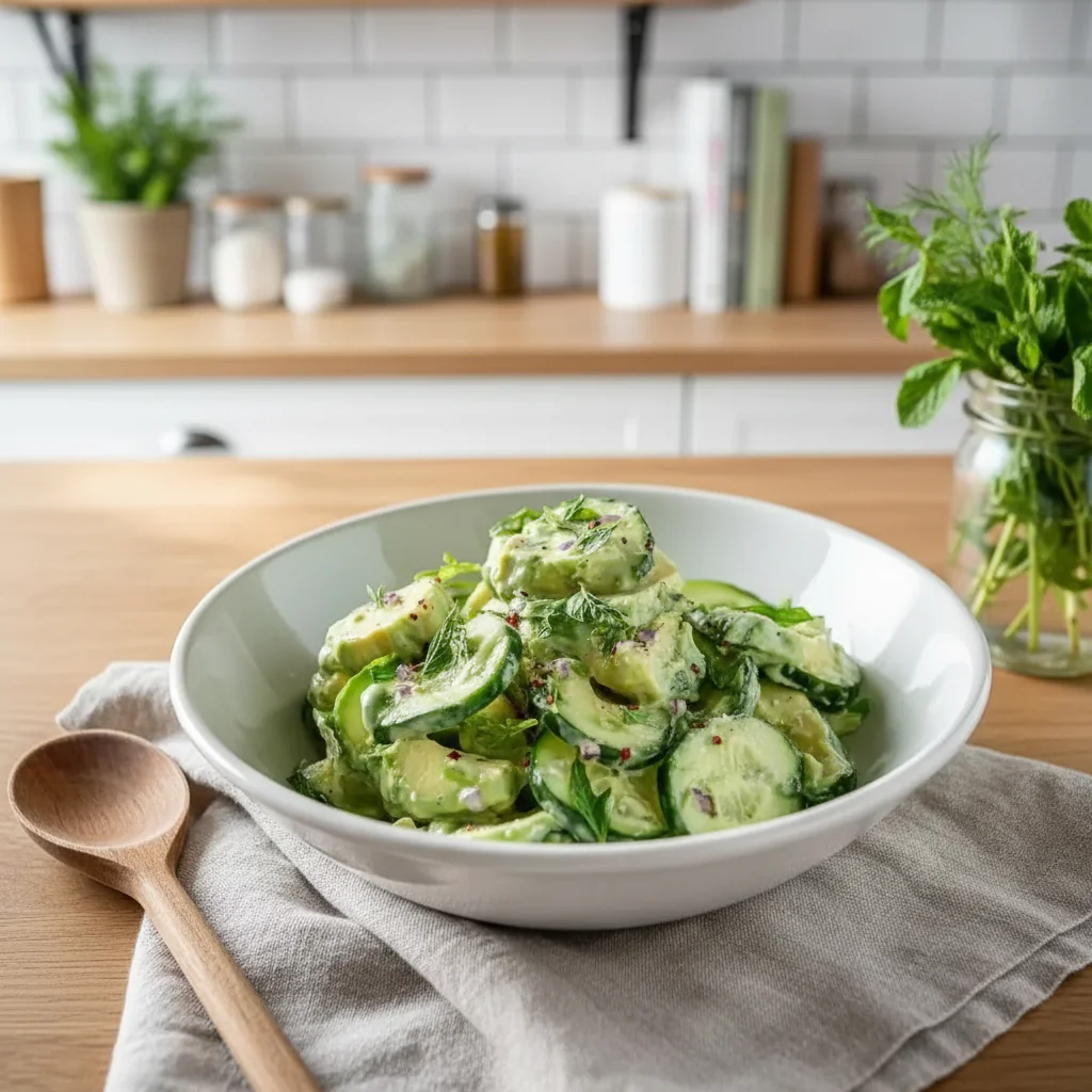Cremiger Gurken-Avocado-Salat Rezept – Einfach & Erfrischend in 10 Minuten