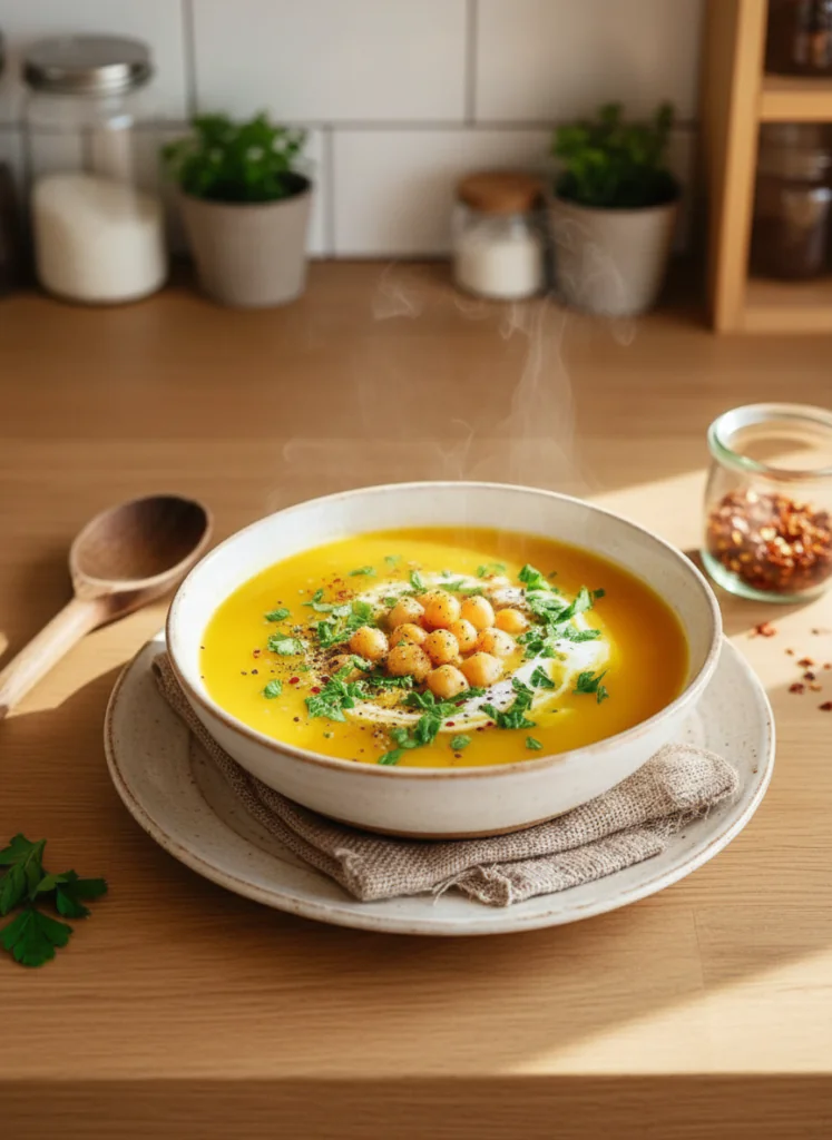 Einfache Kichererbsensuppe Rezept – Cremig & Würzig in 30 Min