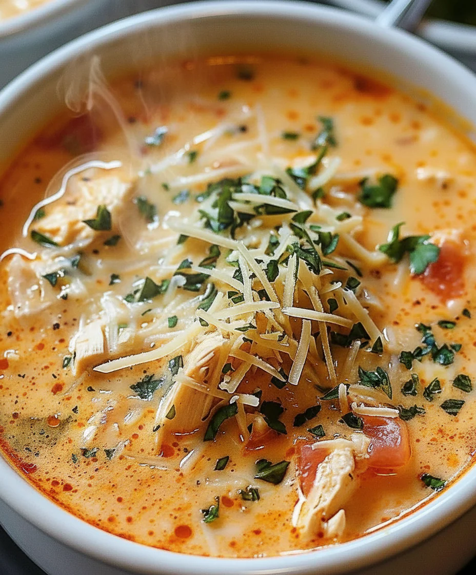 Cremige Slow Cooker Hähnchen Parmesan Suppe – Einfaches Rezept