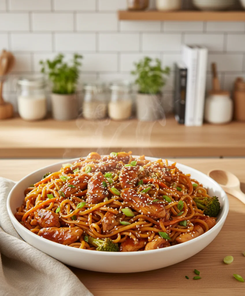 Hähnchen Teriyaki Nudeln Rezept – Schnell & Aromatisch 30 Min