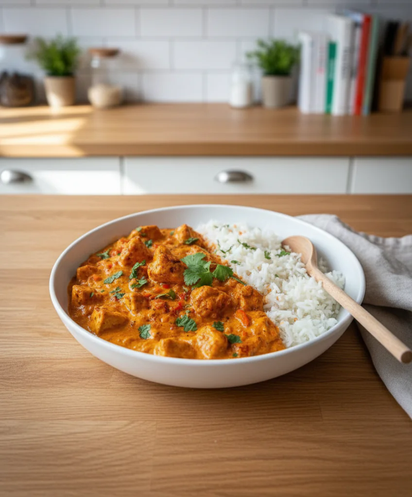 Halloumi Tikka Masala einfach – Cremiges vegetarisches Rezept