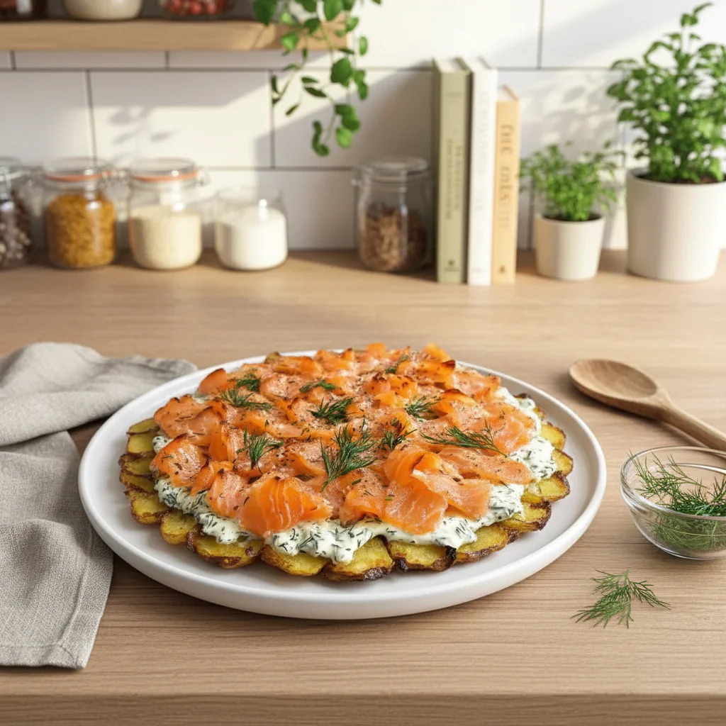 Kartoffelpizza mit Räucherlachs Rezept – Glutenfrei & Köstlich