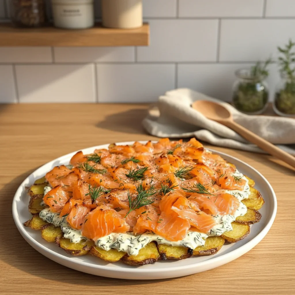 Kartoffelpizza mit Räucherlachs Rezept – Glutenfrei & Köstlich