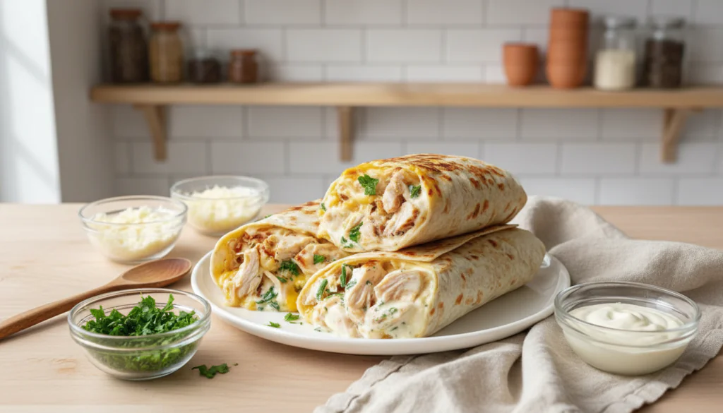 Käse-Knoblauch-Hähnchen-Wraps Rezept – Einfach, Schnell & Unwiderstehlich Lecker
