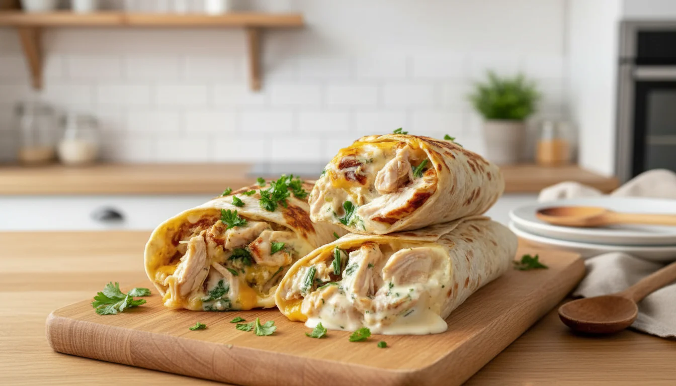 Käse-Knoblauch-Hähnchen-Wraps Rezept – Einfach, Schnell & Unwiderstehlich Lecker