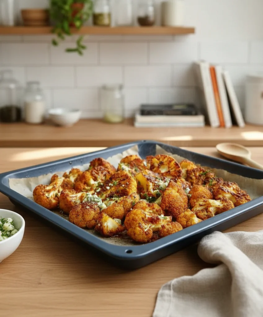 Knuspriger Blumenkohl aus dem Ofen Rezept – Einfach, Gesund & Würzig Lecker