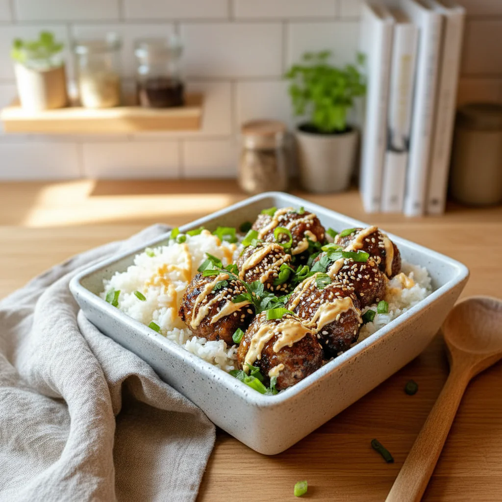 Korean BBQ Fleischbällchen mit scharfer Mayo – Einfach lecker Rezept