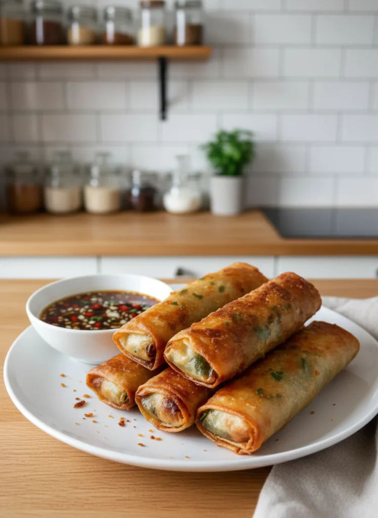 Reispapier Frühlingsrollen Rezept – Knusprig, Goldgelb & Einfach Selbstgemacht