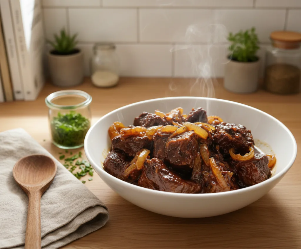 Rindfleisch Balsamico Zwiebel Sauce – Zartes Schmorgericht Rezept