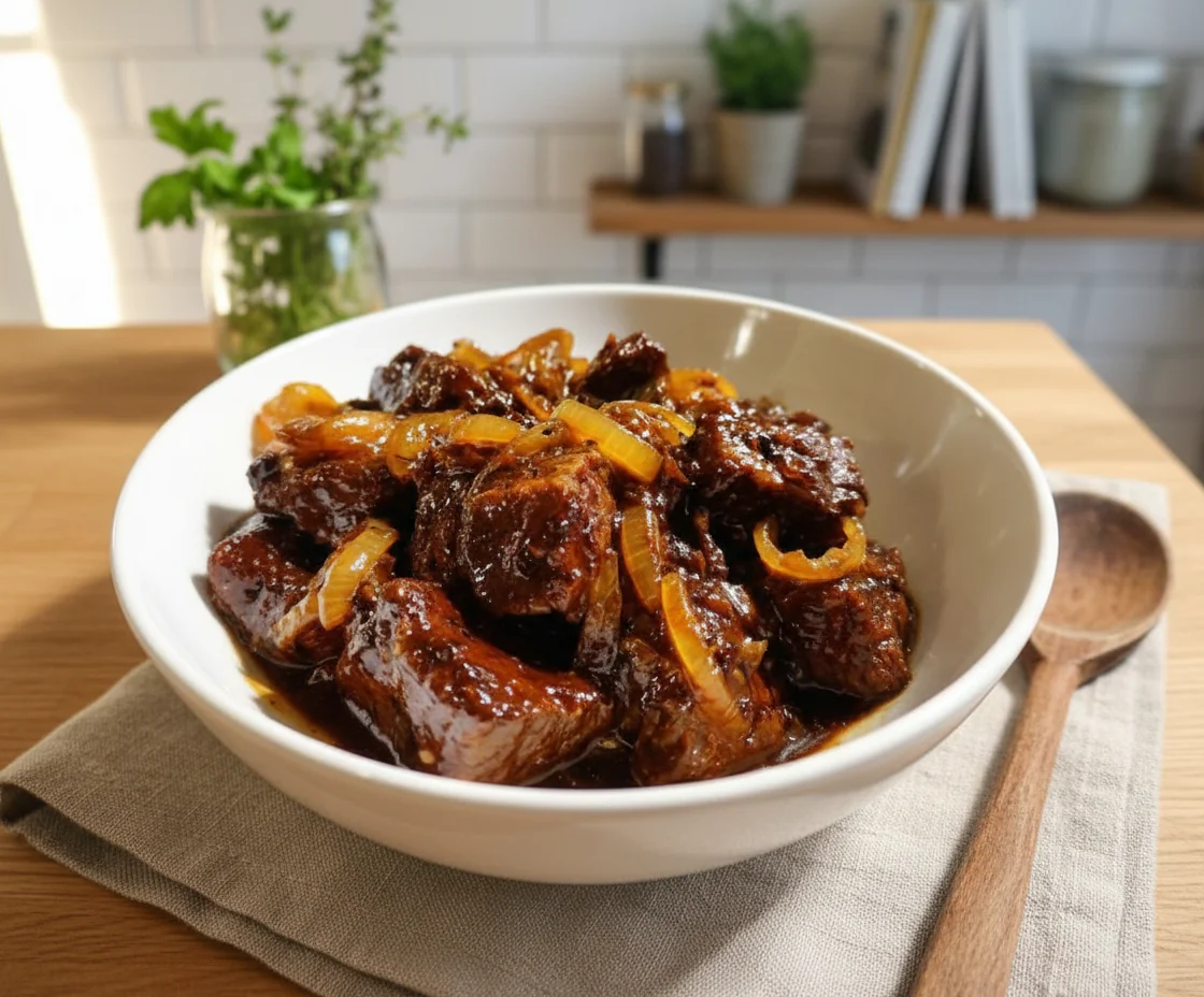 Rindfleisch Balsamico Zwiebel Sauce – Zartes Schmorgericht Rezept