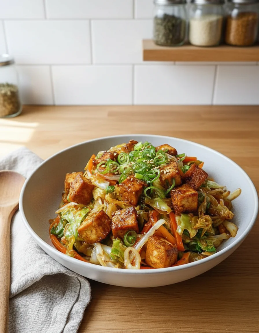 Tofu Kohlgemüse Pfanne Rezept – Gesund Schnell Einfach