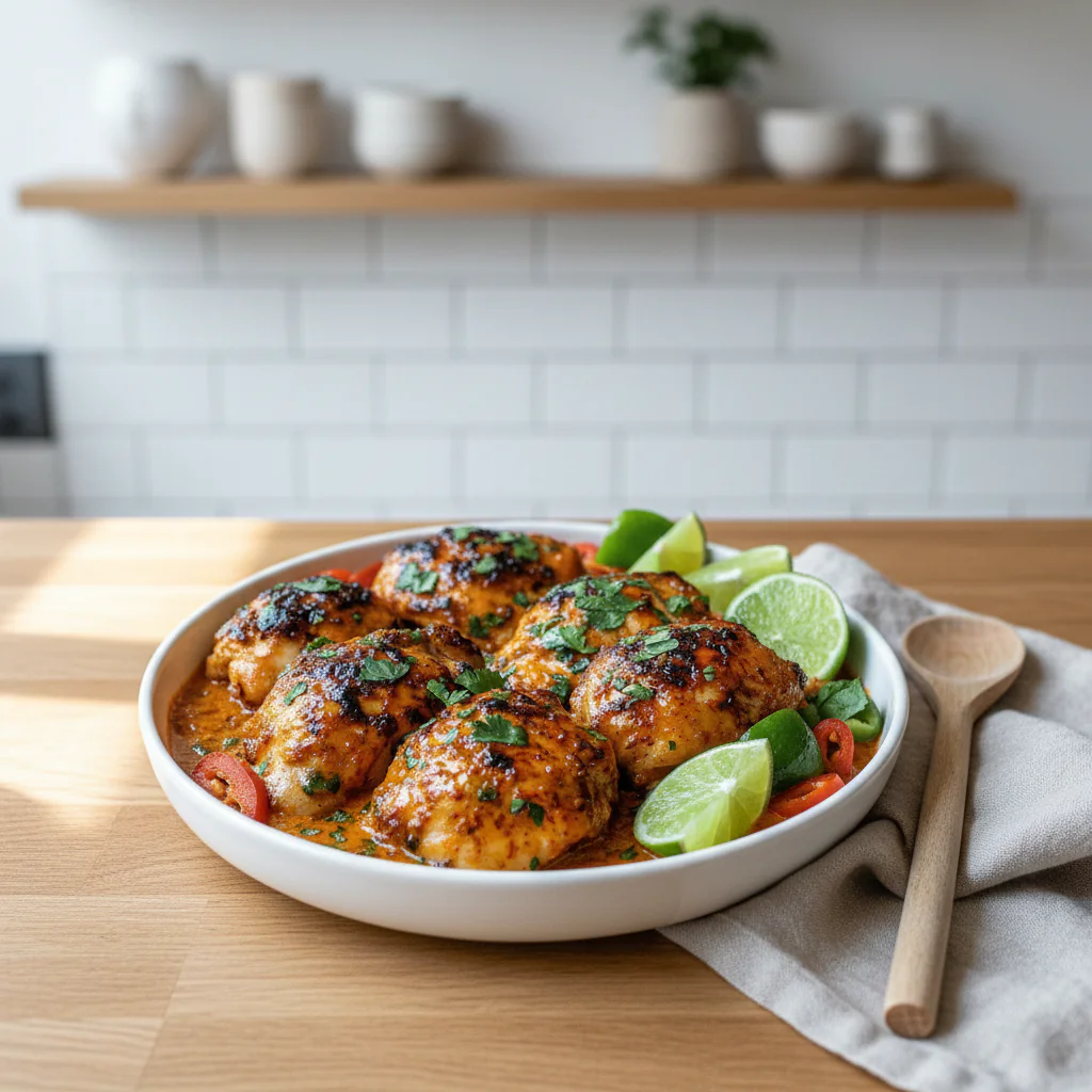 Würziges Brasilianisches Kokosnuss Hähnchen Rezept – Exotisch in 55 Min