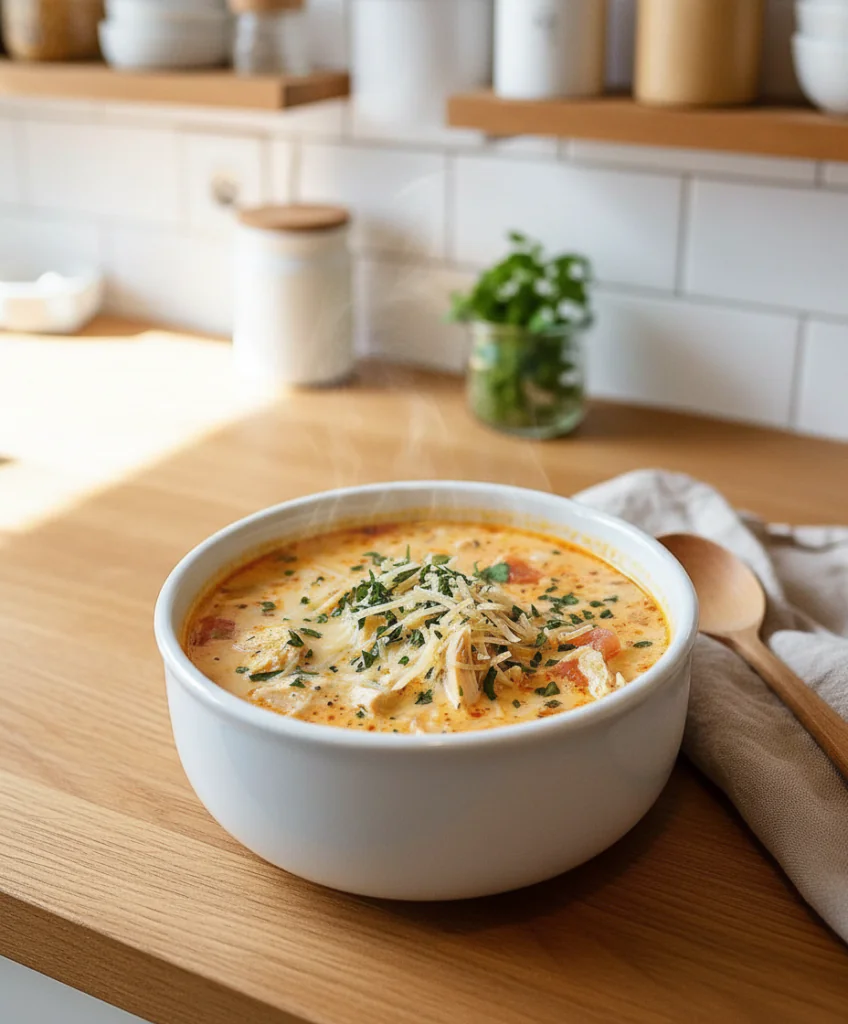 Cremige Crock Pot Hähnchen Parmesan Suppe – Slow Cooker Komfort