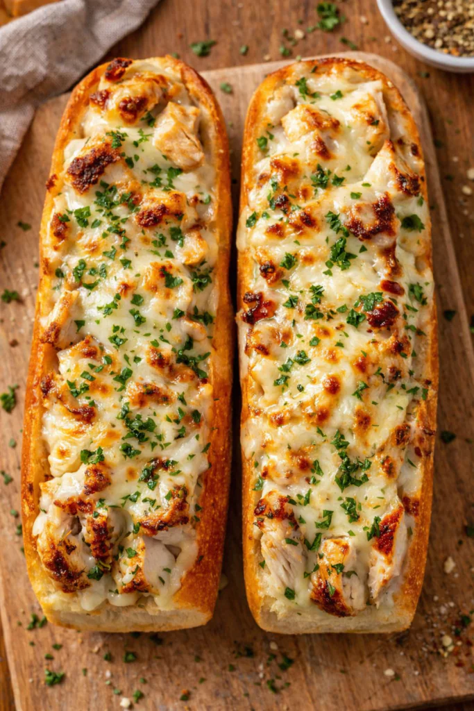 Gefüllte Airfryer Baguettes mit Pute und Mozzarella