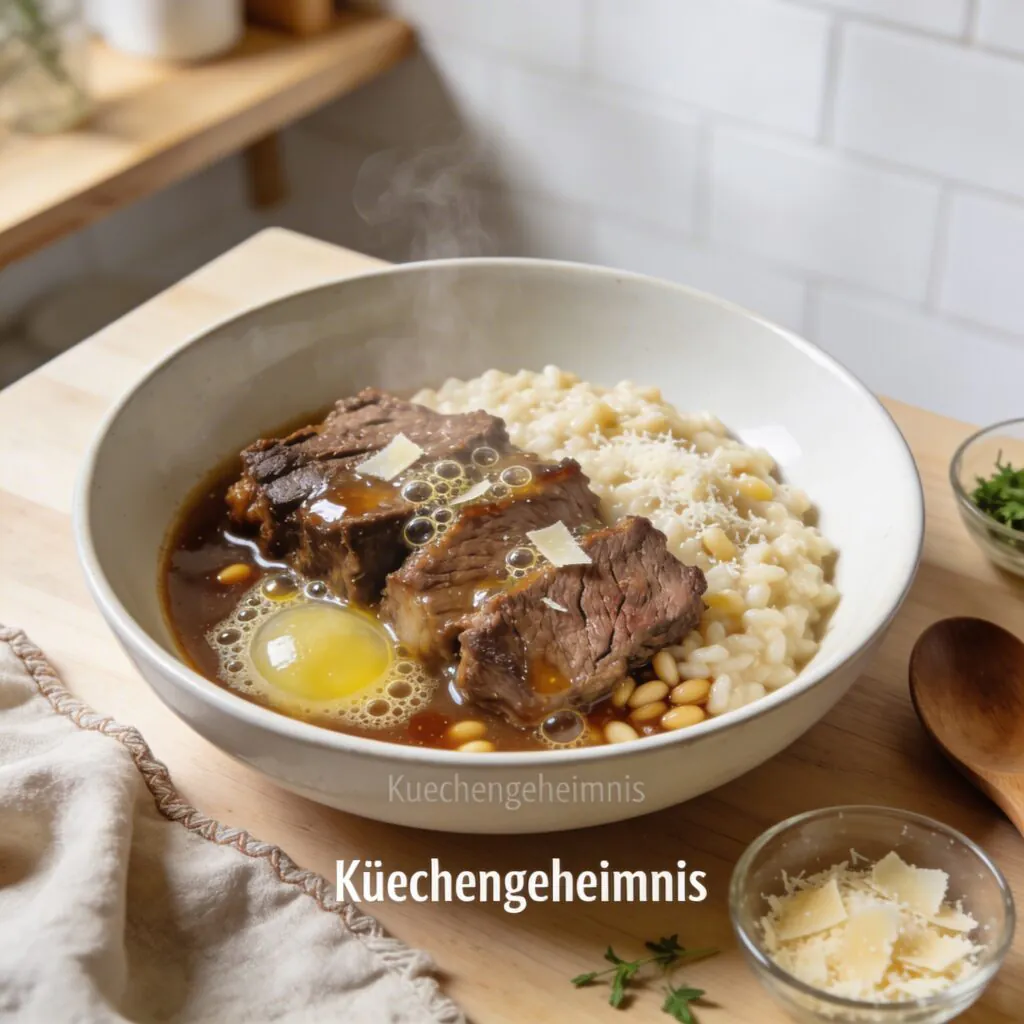 Rinderbrust in Limonade mit Parmesan-Risotto lecker Rezept 12 Rinderbrust in Limonade mit Parmesan Risotto lecker