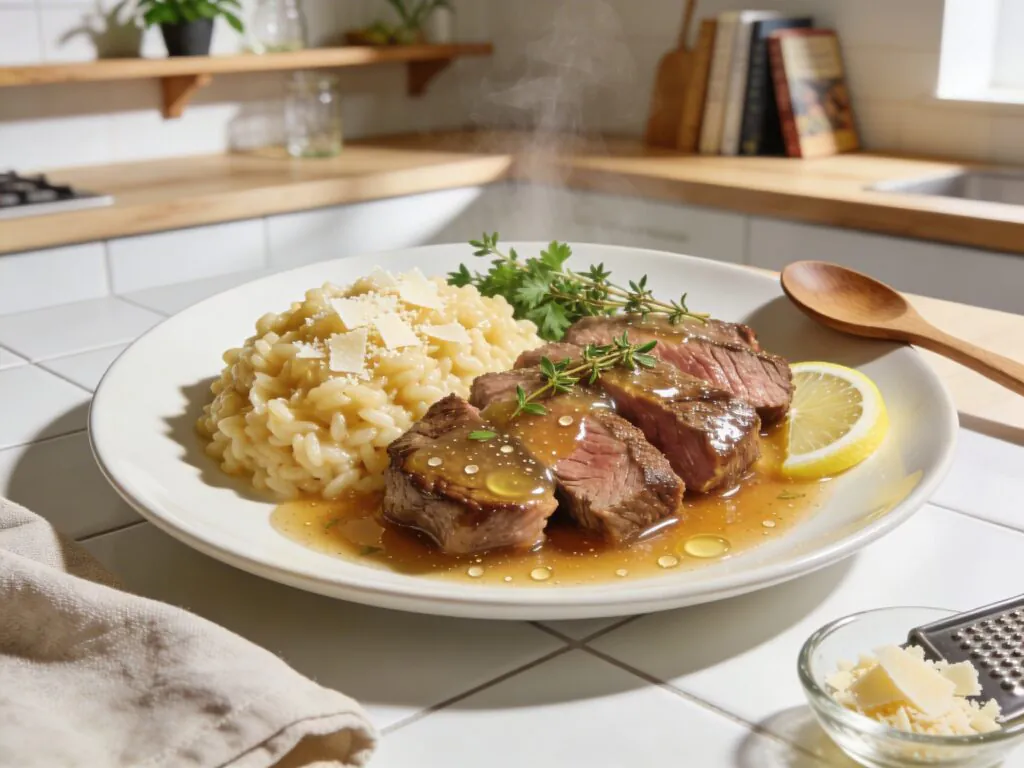 Rinderbrust in Limonade mit Parmesan-Risotto lecker Rezept 14 Rinderbrust in Limonade mit Parmesan Risotto lecker Rezept