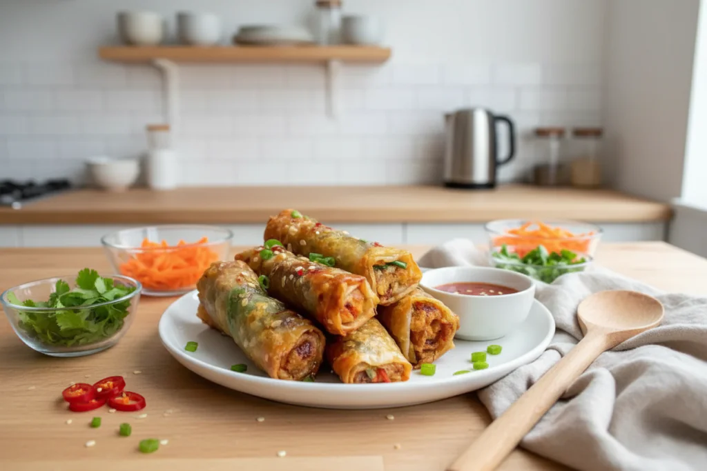 Crispy Frühlingsrollen Airfryer