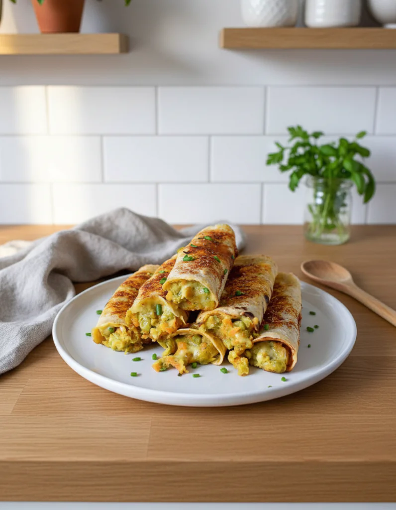 Vegane Gemüse Taquitos Rezept – Knusprig Einfach & Lecker in 45 Min